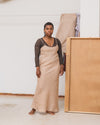 BASERANGE Linen Didin Sling Dress Portugal BAS-DRDY-LI-SU25-STILL BROWN (DRDY-SL-000)